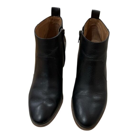 Madewell The Brenner Black Leather side Zip-up Ankle Boot Size 7 - Picture 3 of 6